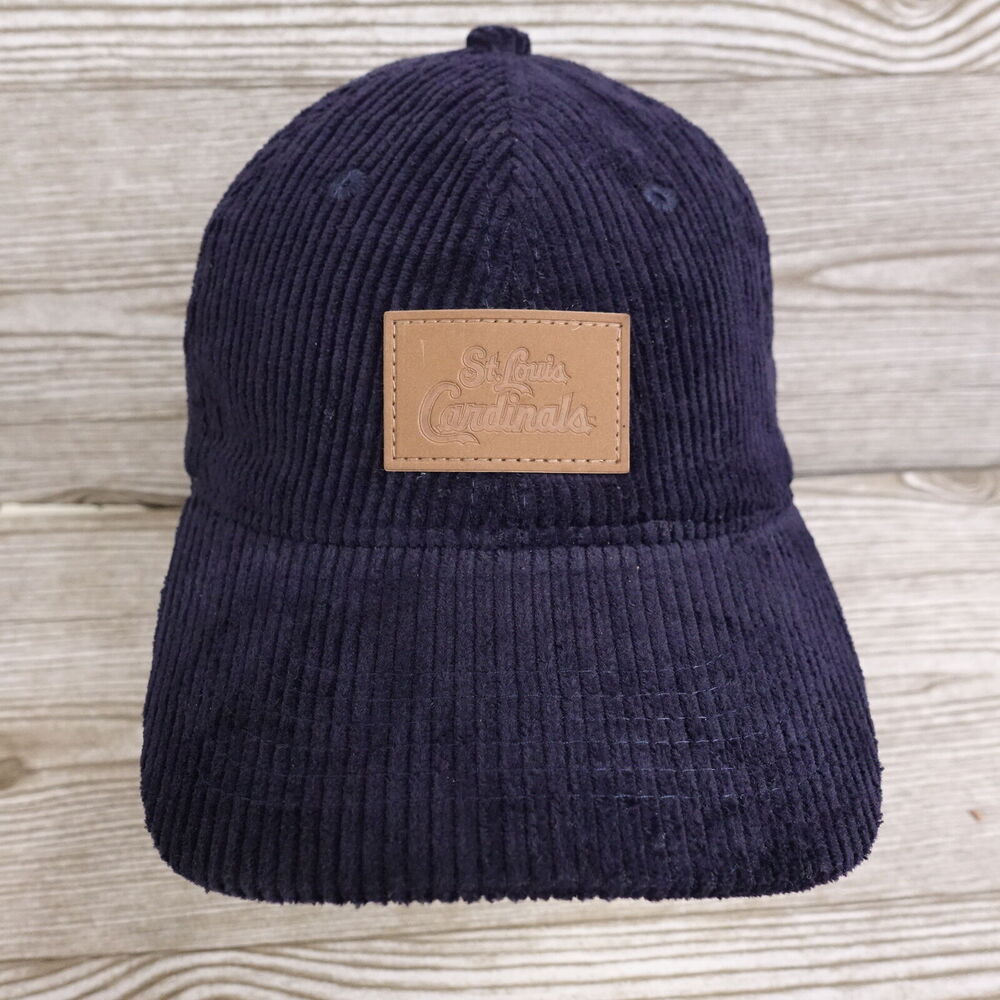 ST LOUIS CARDINALS SGA‎ STADIUM GIVEAWAY BLUE CORDUROY STRAPBACK HAT CAP